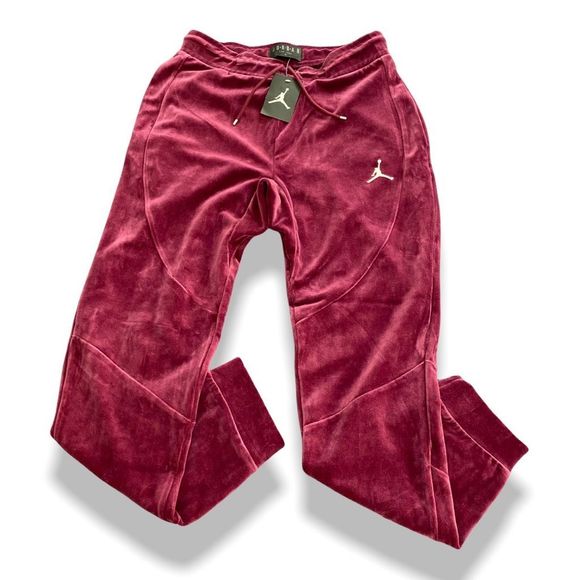 Air Jordan Other - Nike Air Jordan Velour Velvet Jogger Pants Maroon AH2361-609 Mens size Large